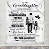 Personalized To My Granddaughter Gifts Blanket From Grandpa Papa Whenever Man Unique Birthday Gifts For Granddaughter Graduation Christmas Fleece Blanket | teecentury