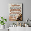 Personalized To My Granddaughter Gifts Canvas From Grandma Bear My Only Wish For You Granddaughter Birthday Gifts Graduation Christmas Custom Art Print Framed Canvas | teecentury