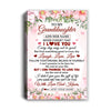 Personalized To My Granddaughter Gifts Canvas From Grandma Grandpa Floral I Love You Birthday Gifts For Granddaughter Graduation Christmas Custom Wall Art Framed Canvas | teecentury