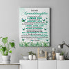 Personalized To My Granddaughter Gifts Canvas From Grandma Papa Butterfly Laugh Love Live Birthday Motivational Quote Christmas Custom Wall Art Print Framed Canvas | teecentury