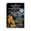 Personalized To My Granddaughter Gifts Canvas From Grandpa Grandma Lion Never Give Up Granddaughter Birthday Gifts Graduation Christmas Custom Wall Art Framed Canvas | teecentury