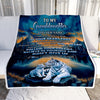Personalized To My Granddaughter Gifts From Grandma Blanket Don't Give Up White Tiger Gifts For Granddaughter Birthday Graduation Christmas Fleece Blanket | teecentury