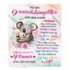 Personalized To My Granddaughter Gifts From Grandma Blanket Koala Letter I Hugged This Gifts For Granddaughter Birthday Graduation Christmas Fleece Blanket | teecentury