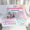 Personalized To My Granddaughter Gifts From Grandma Blanket Koala Letter I Hugged This Gifts For Granddaughter Birthday Graduation Christmas Fleece Blanket | teecentury
