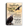 Personalized To My Granddaughter Gifts From Grandma Canvas Eagle Never Forget How Much I Love You Granddaughter Birthday Christmas Custom Wall Art Print Framed Canvas | teecentury