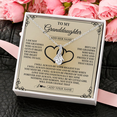 Alluring Beauty Necklace 14K White Gold Finish | 2 | Personalized To My Granddaughter Gifts From Grandma Granddaughter Birthday Gifts Jewelry Women Granddaughter Pendant Necklace Christmas Gift Box Message Card | teecentury.myshopify