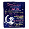 Personalized To My Granddaughter Gifts From Grandma Grandpa Blanket Floral Moon Birthday Gifts For Granddaughter Graduation Wedding Christmas Fleece Blanket | teecentury