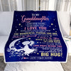 Personalized To My Granddaughter Gifts From Grandma Grandpa Blanket Floral Moon Birthday Gifts For Granddaughter Graduation Wedding Christmas Fleece Blanket | teecentury