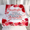 Personalized To My Granddaughter Gifts From Grandma Grandpa Blanket Rose Flower Anniversary Birthday Gifts Granddaughter Graduation Christmas Fleece Blanket | teecentury