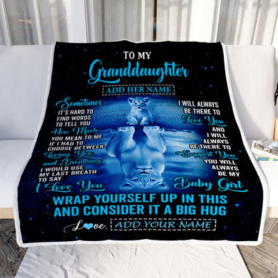 Personalized To My Granddaughter Gifts From Grandma Grandpa Blanket Sometimes Lion Granddaughter Birthday Gifts Graduation Christmas Customized Fleece Blanket | teecentury