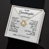 Love Knot Necklace 18K Yellow Gold Finish | 2 | Personalized To My Granddaughter Gifts From Grandma Necklace I Love You Thoughtful Keepsake Gift Granddaughter Birthday Christmas Custom Gift Box Message Card | https://teecentury.
