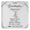 Alluring Beauty Necklace 14K White Gold Finish | 1 | Personalized To My Granddaughter Gifts From Grandma Necklace Together Forever With Heartfelt Message Granddaughter Birthday Christmas Gift Box Message Card | https://teecentury.