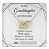 Interlocking Hearts Necklace 18K Yellow Gold Finish | 1 | Personalized To My Granddaughter Gifts From Grandma Necklace Together Forever With Heartfelt Message Granddaughter Birthday Christmas Gift Box Message Card | https://teecentury.
