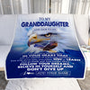 Personalized To My Granddaughter Gifts From Grandma Papa Blanket Don't Give Up Eagle Gifts For Granddaughter Birthday Graduation Christmas Fleece Blanket | teecentury