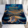 Personalized To My Granddaughter Gifts From Grandma Papa Blanket Don't Give Up Tiger Gifts For Granddaughter Birthday Graduation Christmas Fleece Blanket | teecentury