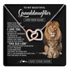 Interlocking Hearts Necklace Stainless Steel & Rose Gold Finish | 1 | Personalized To My Granddaughter Gifts From Papa Grandpa Necklace This Old Lion Love You Granddaughter Birthday Gifts Christmas Custom Gift Box Message Card | https://teecentury.