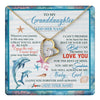 Forever Love Necklace 18K Yellow Gold Finish | 1 | Personalized To My Granddaughter Gifts Necklace Dolphin From Grandma My Sunshine For Jewelry Granddaughter Birthday Gift Christmas Custom Gift Box Message Card | https://teecentury.
