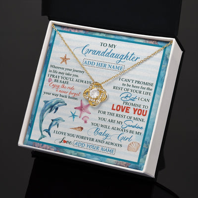 Love Knot Necklace 18K Yellow Gold Finish | 2 | Personalized To My Granddaughter Gifts Necklace Dolphin From Grandma My Sunshine For Jewelry Granddaughter Birthday Gift Christmas Custom Gift Box Message Card | https://teecentury.