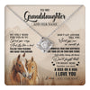 Love Knot Necklace 14K White Gold Finish | 1 | Personalized To My Granddaughter Gifts Necklace From Grandma Grandpa Horse My Only Wish For You Granddaughter Birthday Gifts Christmas Gift Box Message Card | https://teecentury.