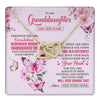 Interlocking Hearts Necklace 18K Yellow Gold Finish | 1 | Personalized To My Granddaughter Gifts Necklace From Grandma Whenever Butterfly Unique Birthday Gifts Granddaughter Graduation Christmas Gift Box Message Card | teecentury.myshopify