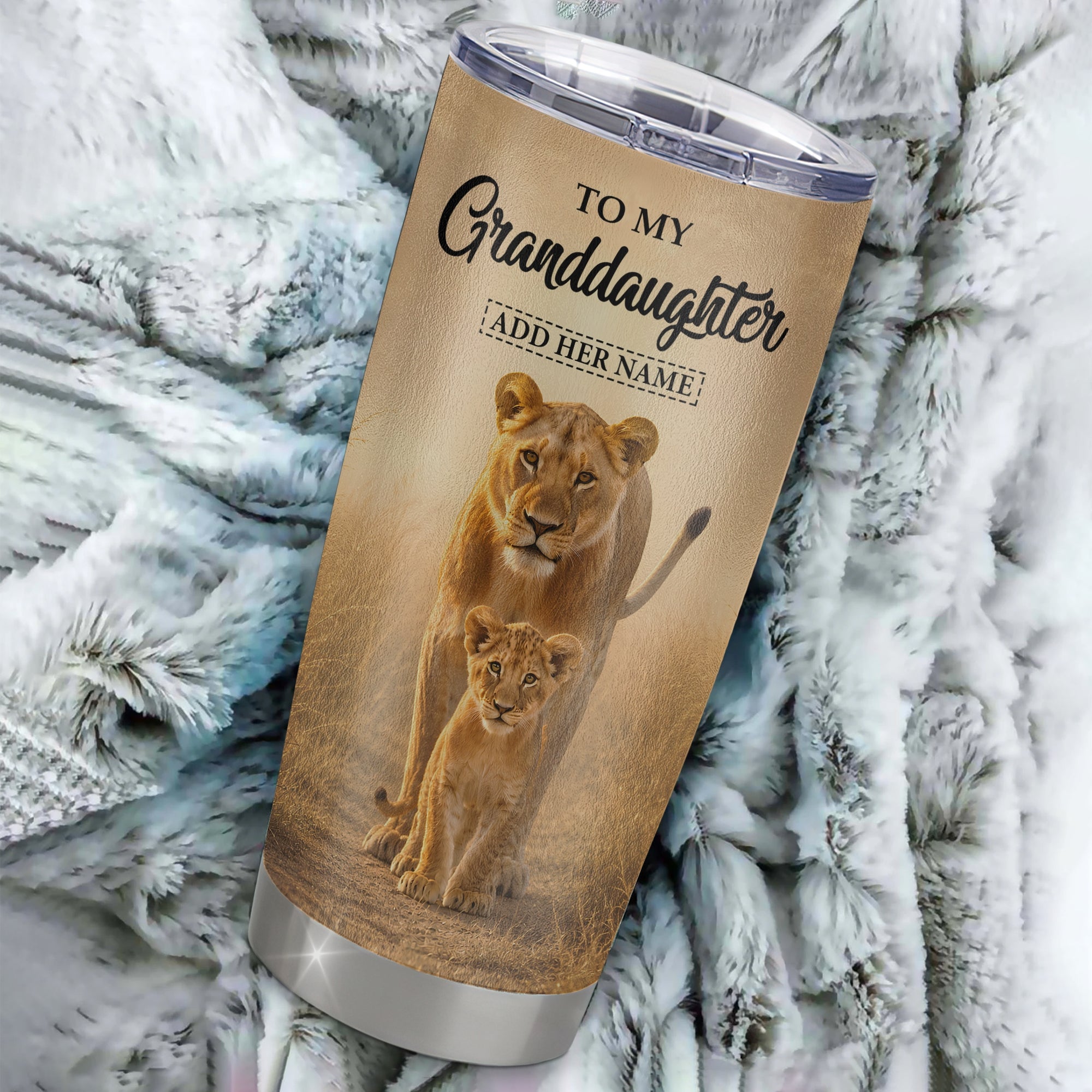Personalized To My Granddaughter Gifts Tumbler From Grandma Nana Always Remember Lion Gifts For Granddaughter Birthday Graduation Christmas Custom Stainless Steel Mug | teecentury