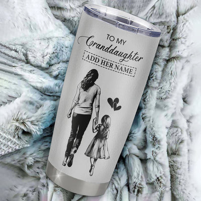 Personalized To My Granddaughter Gifts Tumbler From Grandma Nana Whenever Woman Unique Birthday Gifts For Granddaughter Graduation Christmas Custom Stainless Steel Mug | teecentury