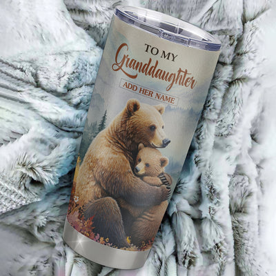 Personalized To My Granddaughter Gifts Tumbler From Grandma Whenever Bear Unique Birthday Gifts For Granddaughter Graduation Christmas Stainless Steel Cup Travel Mug | teecentury