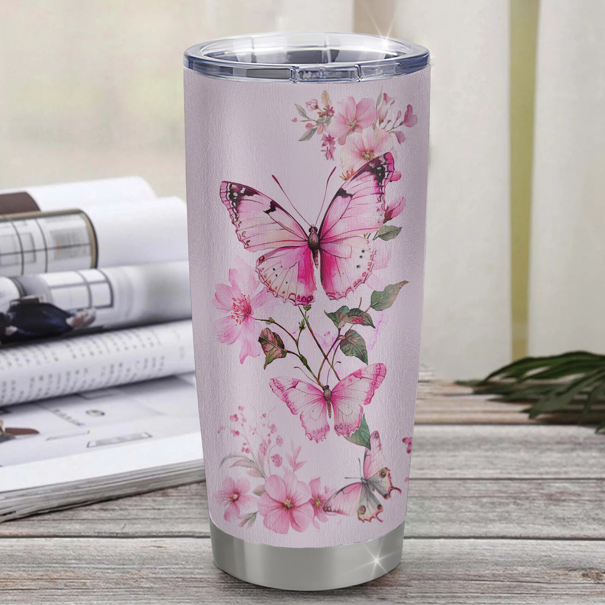 Personalized To My Granddaughter Gifts Tumbler From Grandma Whenever Butterfly Unique Birthday Gifts For Granddaughter Graduation Christmas Custom Stainless Steel Mug | teecentury