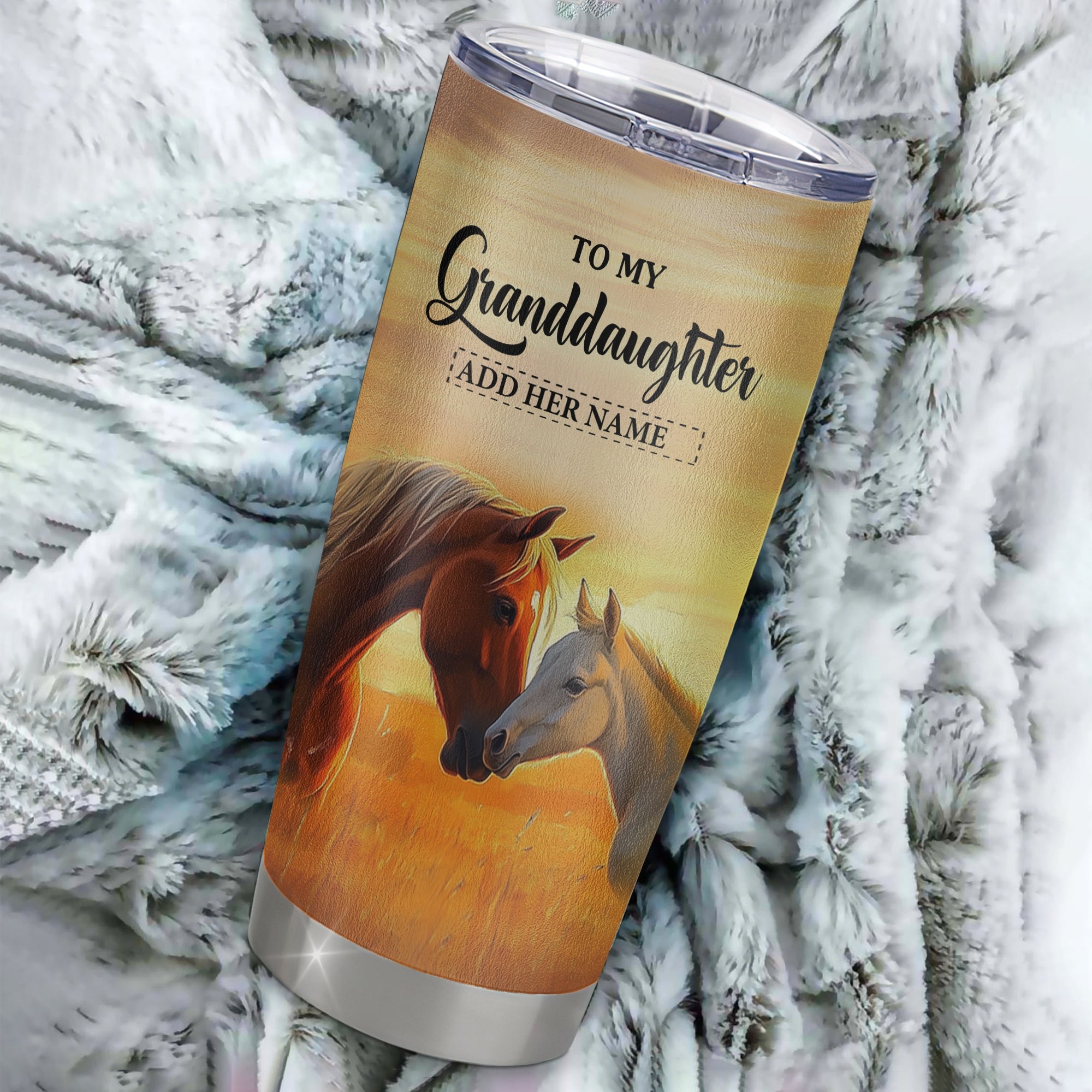 Personalized To My Granddaughter Gifts Tumbler From Grandma Whenever Horse Unique Birthday Gifts For Granddaughter Graduation Christmas Custom Stainless Steel Cup Mug | teecentury