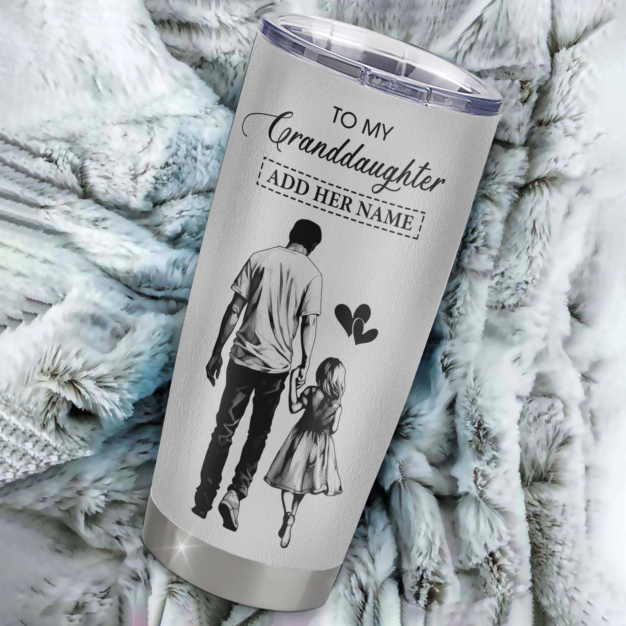 Personalized To My Granddaughter Gifts Tumbler From Grandpa Papa Whenever Man Unique Birthday Gifts For Granddaughter Graduation Christmas Custom Stainless Steel Mug | teecentury