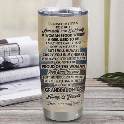 Personalized To My Granddaughter Gifts Tumbler Tiger From Grandma Grandpa You Are My Granddaughter Birthday Gifts Graduation Christmas Custom Stainless Steel Travel Mug Shirt & Hoodie | teecentury