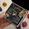 Forever Love Necklace 18K Yellow Gold Finish | 2 | Personalized To My Granddaughter Necklace From Grandma Gigi You Will Never Lose Lion Granddaughter Birthday Gifts Christmas Customized Gift Box Message Card | teecentury