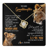 Love Knot Necklace 18K Yellow Gold Finish | 1 | Personalized To My Granddaughter Necklace From Grandma Gigi You Will Never Lose Lion Granddaughter Birthday Gifts Christmas Customized Gift Box Message Card | teecentury