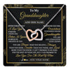 Interlocking Hearts Necklace Stainless Steel & Rose Gold Finish | 1 | Personalized To My Granddaughter Necklace From Grandma Grandpa I Love You Gift For My Granddaughter Birthday Gifts Christmas Custom Gift Box Message Card | teecentury.myshopify