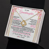 Love Knot Necklace 18K Yellow Gold Finish | 2 | Personalized To My Granddaughter Necklace From Grandma Grandpa Inspirational I Love You Granddaughter Birthday Graduation Customized Gift Box Message Card | teecentury