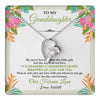 Forever Love Necklace 14K White Gold Finish | 1 | Personalized To My Granddaughter Necklace From Grandma Grandpa My Sweet Heart Birthday Gift For Granddaughter Christmas Customized Gift Box Message Card | teecentury