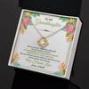 Love Knot Necklace 18K Yellow Gold Finish | 2 | Personalized To My Granddaughter Necklace From Grandma Grandpa My Sweet Heart Birthday Gift For Granddaughter Christmas Customized Gift Box Message Card | teecentury