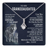 Alluring Beauty Necklace 14K White Gold Finish | 1 | Personalized To My Granddaughter Necklace From Grandma Grandpa Never Feel You Are Alone Wolf Granddaughter Birthday Christmas Customized Gift Box Message Card | teecentury