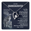 Forever Love Necklace 14K White Gold Finish | 1 | Personalized To My Granddaughter Necklace From Grandma Grandpa Never Feel You Are Alone Wolf Granddaughter Birthday Christmas Customized Gift Box Message Card | teecentury