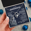 Forever Love Necklace 14K White Gold Finish | 2 | Personalized To My Granddaughter Necklace From Grandma Grandpa Never Feel You Are Alone Wolf Granddaughter Birthday Christmas Customized Gift Box Message Card | teecentury