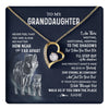 Forever Love Necklace 18K Yellow Gold Finish | 1 | Personalized To My Granddaughter Necklace From Grandma Grandpa Never Feel You Are Alone Wolf Granddaughter Birthday Christmas Customized Gift Box Message Card | teecentury