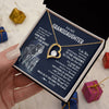 Forever Love Necklace 18K Yellow Gold Finish | 2 | Personalized To My Granddaughter Necklace From Grandma Grandpa Never Feel You Are Alone Wolf Granddaughter Birthday Christmas Customized Gift Box Message Card | teecentury