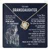Love Knot Necklace 18K Yellow Gold Finish | 1 | Personalized To My Granddaughter Necklace From Grandma Grandpa Never Feel You Are Alone Wolf Granddaughter Birthday Christmas Customized Gift Box Message Card | teecentury