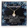 Alluring Beauty Necklace 18K Yellow Gold Finish | Personalized To My Granddaughter Necklace From Grandma Grandpa Whisper Back I Am The Storm Granddaughter Jewelry Birthday Christmas Customized Message Card | teecentury