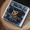 Interlocking Hearts Necklace 18K Yellow Gold Finish | Personalized To My Granddaughter Necklace From Grandma Grandpa Whisper Back I Am The Storm Granddaughter Jewelry Birthday Christmas Customized Message Card | teecentury