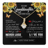 Alluring Beauty Necklace 18K Yellow Gold Finish | 1 | Personalized To My Granddaughter Necklace From Grandma Grandpa You Will Never Lose Sunflower Granddaughter Birthday Gifts Christmas Gift Box Message Card | teecentury.myshopify