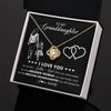 Love Knot Necklace 18K Yellow Gold Finish | 2 | Personalized To My Granddaughter Necklace From Grandma I Love You Little Girl Granddaughter Birthday Christmas Jewelry Customized Gift Box Message Card | teecentury