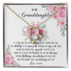 Forever Love Necklace 18K Yellow Gold Finish | Personalized To My Granddaughter Necklace From Grandma I Will Always Love You Granddaughter Birthday Christmas Pendant Jewelry Customized Gift Box Message Card | teecentury