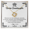 Love Knot Necklace 18K Yellow Gold Finish | Personalized To My Granddaughter Necklace From Grandma I Will Love You Always Granddaughter Jewelry Birthday Christmas Customized Message Card | teecentury