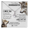 Alluring Beauty Necklace 14K White Gold Finish | 1 | Personalized To My Granddaughter Necklace From Grandma Just Do You Best Laugh Love Live Wolf Granddaughter Birthday Christmas Customized Gift Box Message Card | teecentury